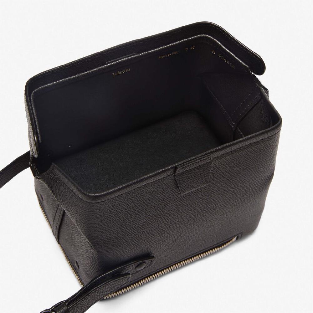 Valextra Borsa A Tracolla Mini In Pelle Nera | Valextra Tric Trac