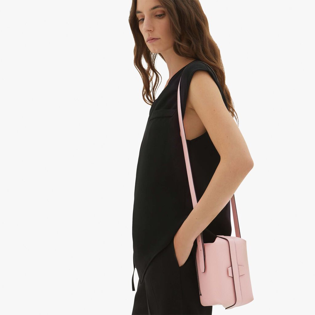 Valextra Borsa A Tracolla Mini In Pelle Rosa | Valextra Tric Trac