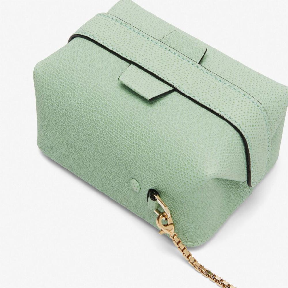 Valextra Borsa A Tracolla Nano In Pelle Verde Acqua | Valextra Tric Trac