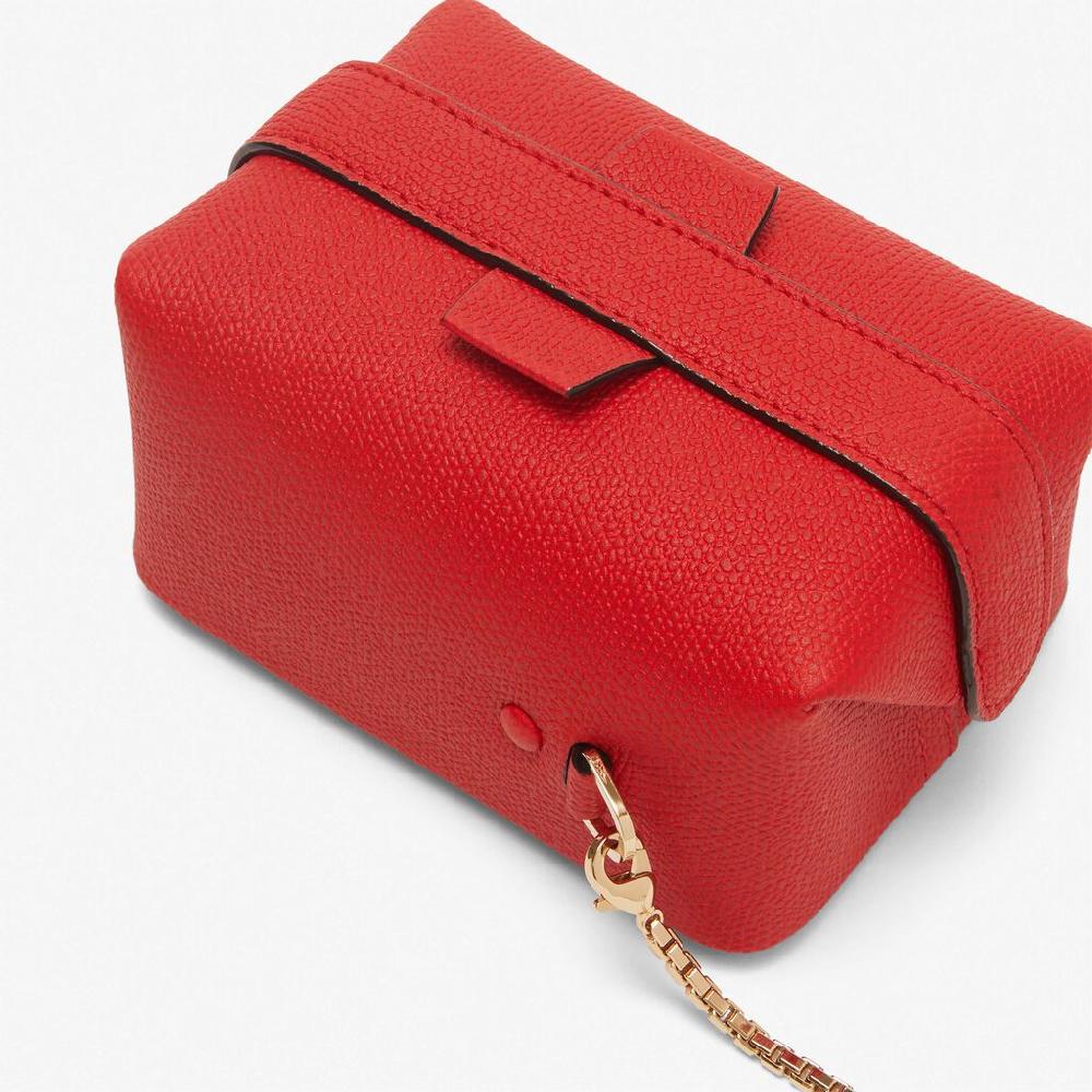 Valextra Borsa A Tracolla Nano Minimal In Pelle Rossa | Valextra Tric Trac
