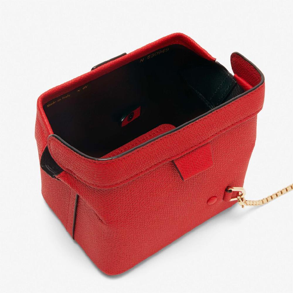 Valextra Borsa A Tracolla Nano Minimal In Pelle Rossa | Valextra Tric Trac
