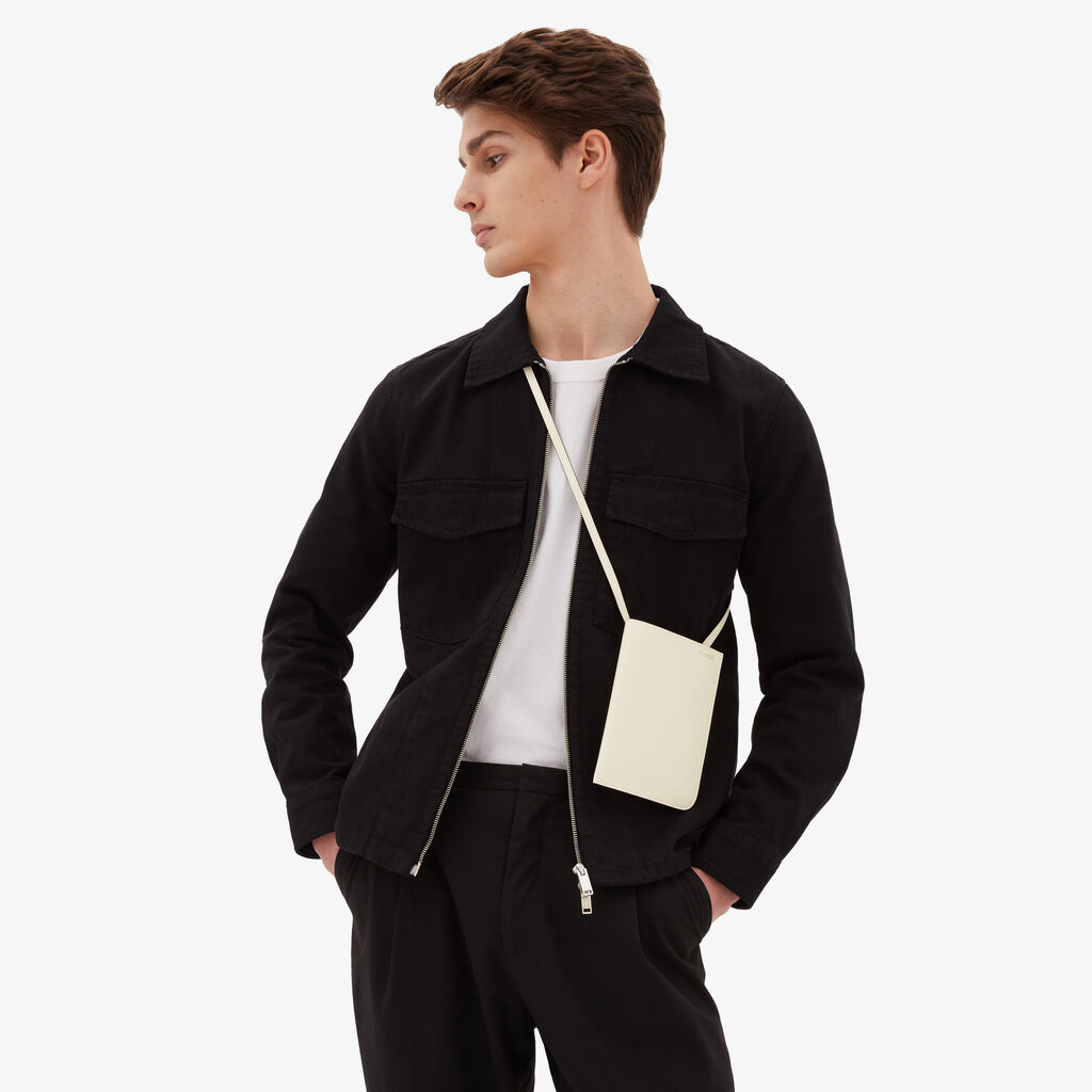 Valextra Borsa A Tracolla Sottile In Pelle Bianca | Valextra Soft