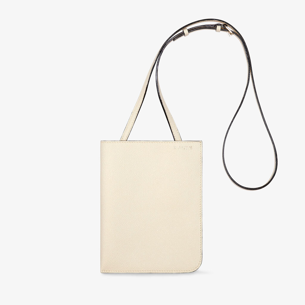 Valextra Borsa a tracolla sottile in Pelle Bianca | Valextra Soft