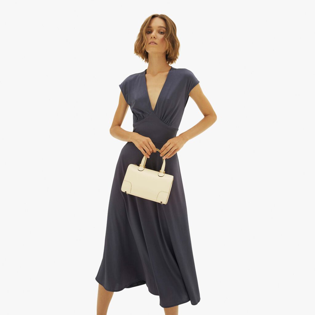 Valextra Borsa Bauletto Compatta In Pelle Bianca | Valextra Babila