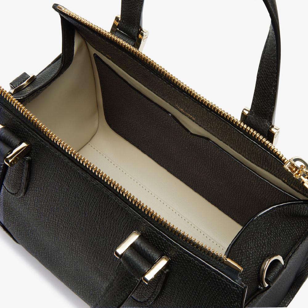 Valextra Borsa Bauletto Mini Elegante In Pelle Nera | Valextra Babila