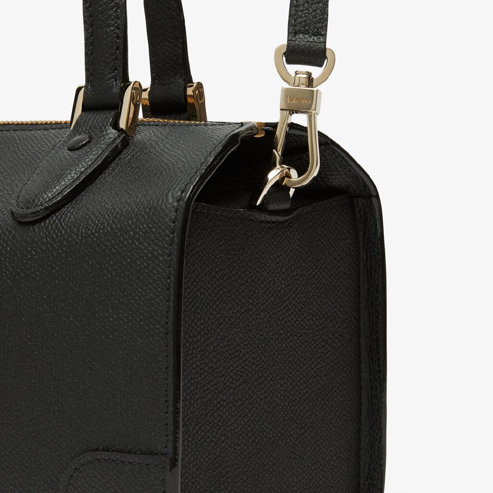 Valextra Borsa Bauletto Mini Elegante In Pelle Nera | Valextra Babila