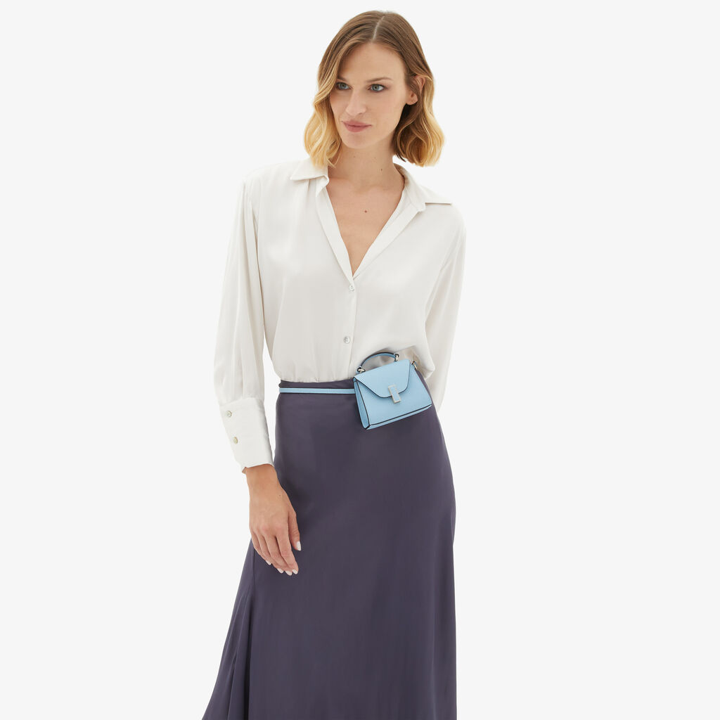 Valextra Borsa Cintura Da Donna Di Lusso In Pelle Blu | Valextra Iside