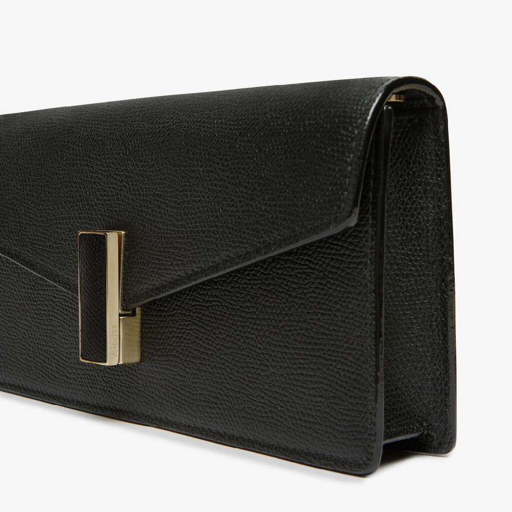 Valextra Borsa Clutch Semplice In Pelle Nera | Valextra Iside