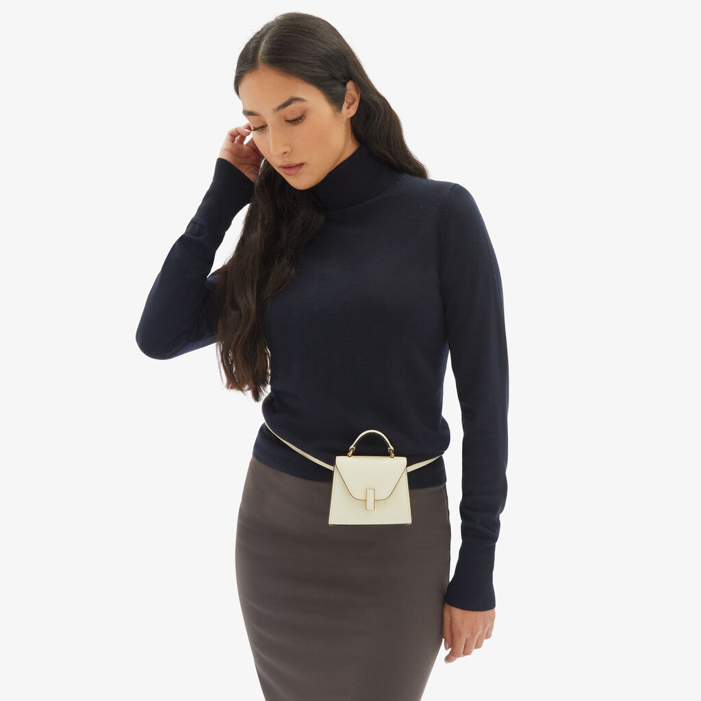 Valextra Borsa Da Cintura In Pelle Bianca Con Tracolla | Valextra Iside