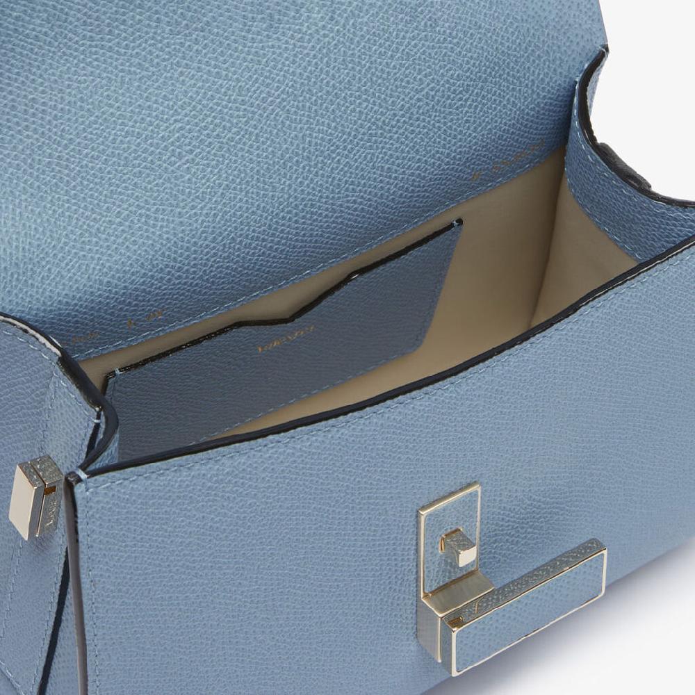 Valextra Borsa Da Donna Di Lusso In Pelle Azzurra Rigida | Valextra Iside