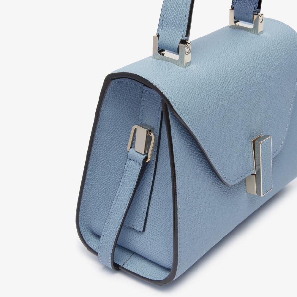 Valextra Borsa Da Donna Di Lusso In Pelle Azzurra Rigida | Valextra Iside