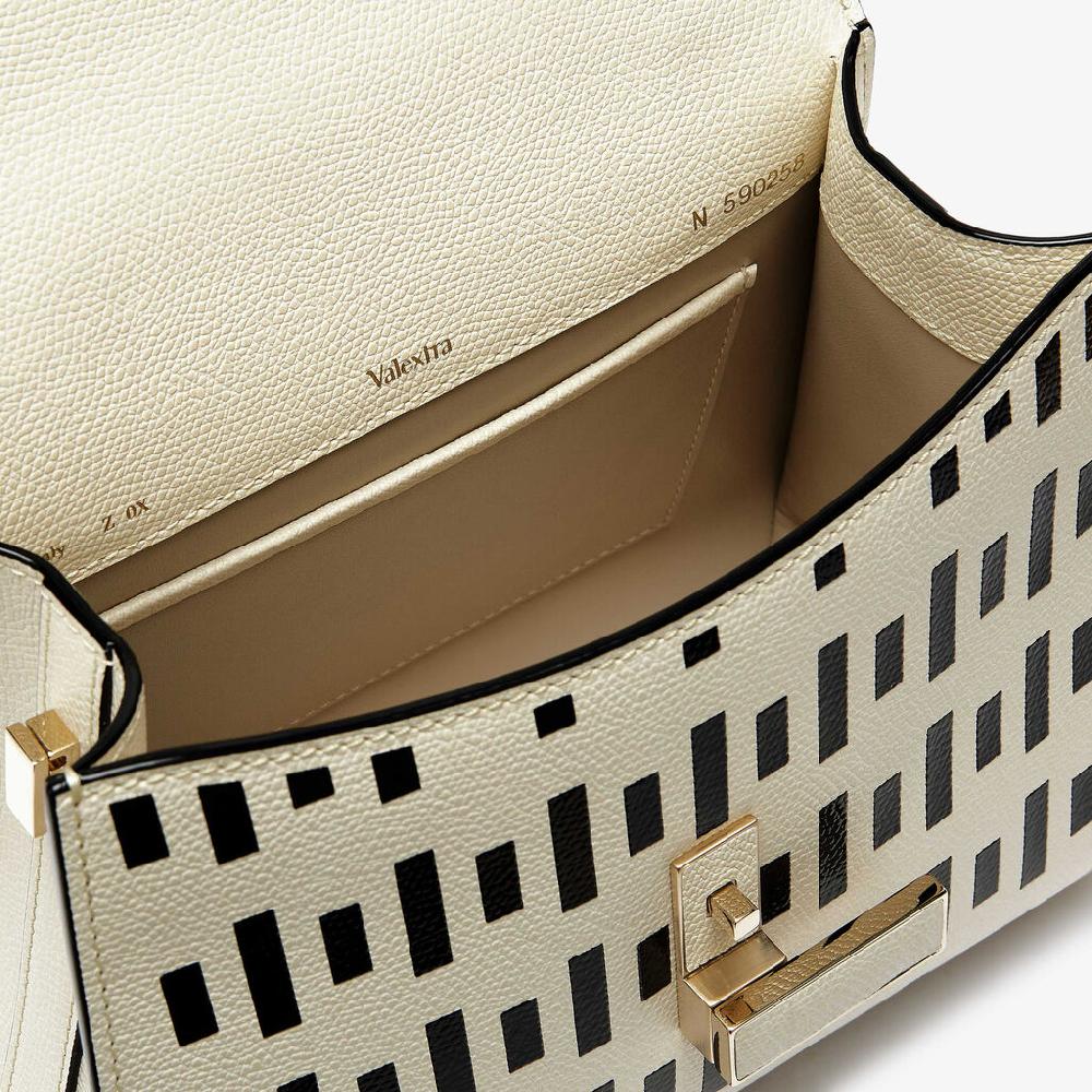 Valextra Borsa Da Donna Di Lusso In Pelle Bianca E Nera | Valextra Iside