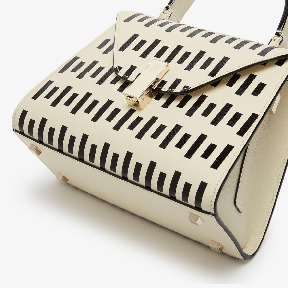 Valextra Borsa Da Donna Di Lusso In Pelle Bianca E Nera | Valextra Iside