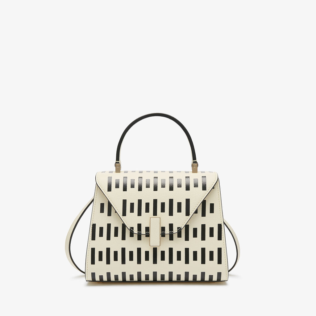 Valextra Borsa da Donna di Lusso in Pelle Bianca e Nera | Valextra Iside