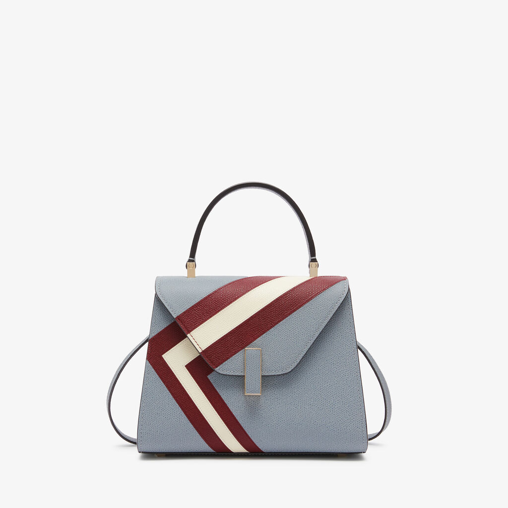 Valextra Borsa Donna Pelle intarsia Blu e Boreaux | Valextra Iside