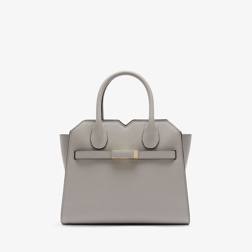 Valextra Borsa due manici Donna Mini in pelle Grigia chiara | Valextra