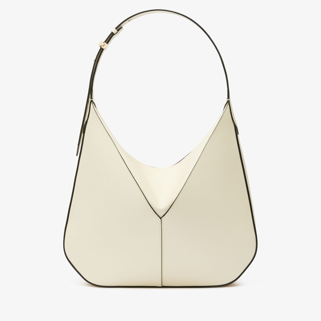 Valextra Borsa hobo da Donna di Lusso in pelle Bianca | Valextra Vivi