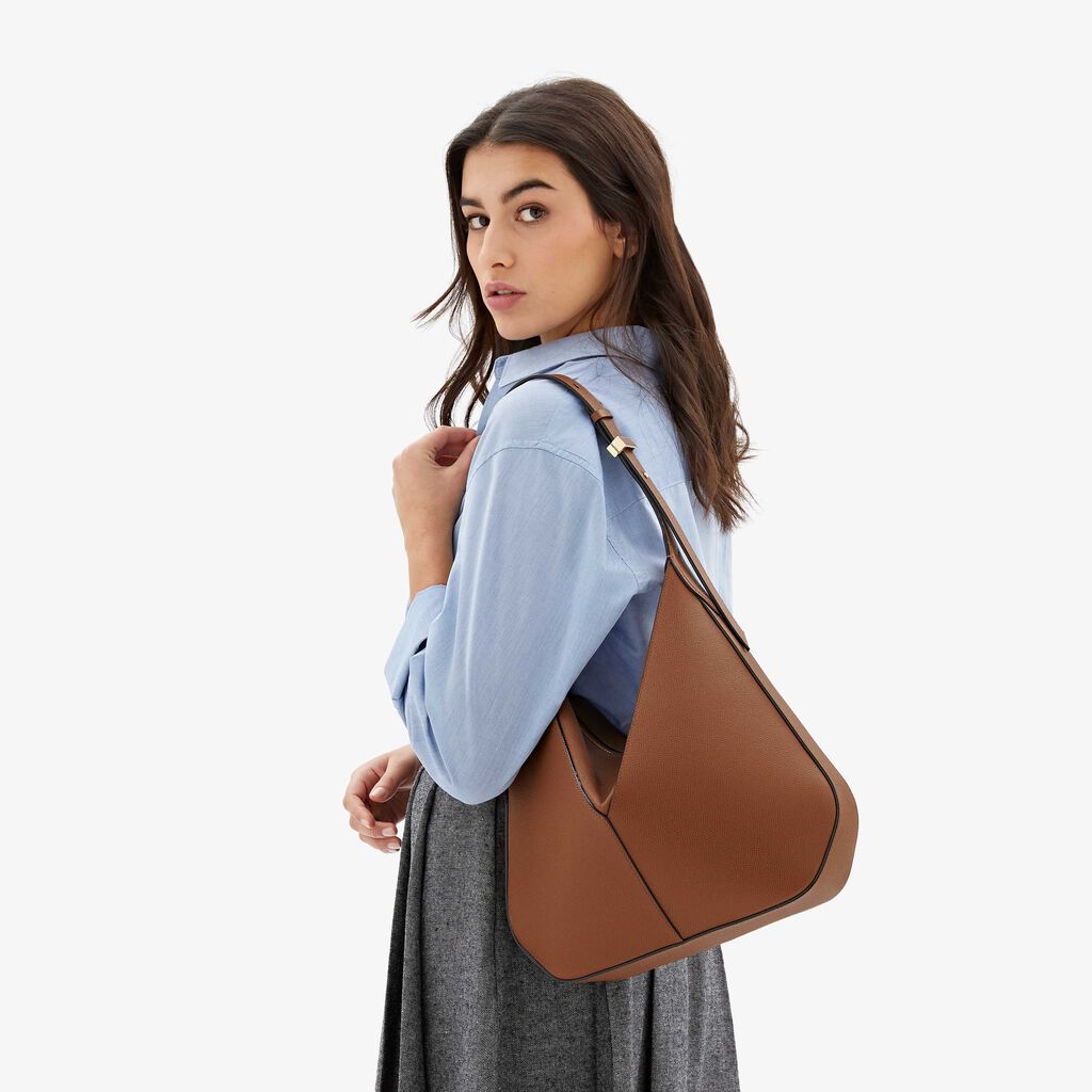 Valextra Borsa Hobo Da Donna Di Lusso In Pelle Marrone | Valextra Vivi