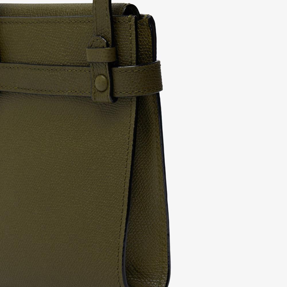 Valextra Borsa Piccola Da Donna In Pelle Verde Militare | Valextra Brera
