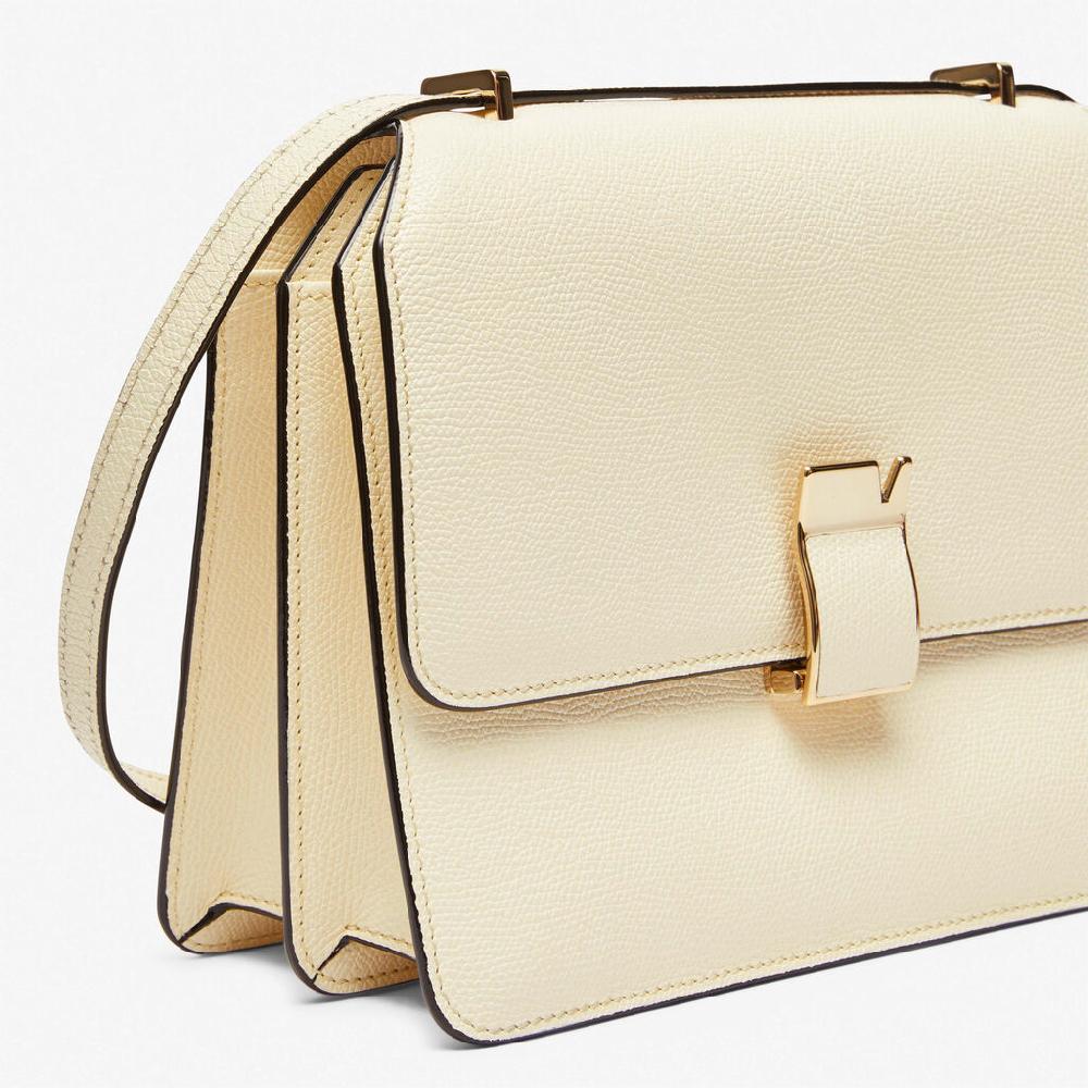 Valextra Borsa Postina Media In Pelle Bianca | Valextra NoLo