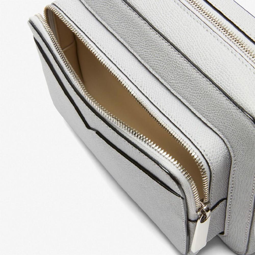 Valextra Borsa Reporter Da Uomo In Pelle Grigia Sasso | Valextra V-Line