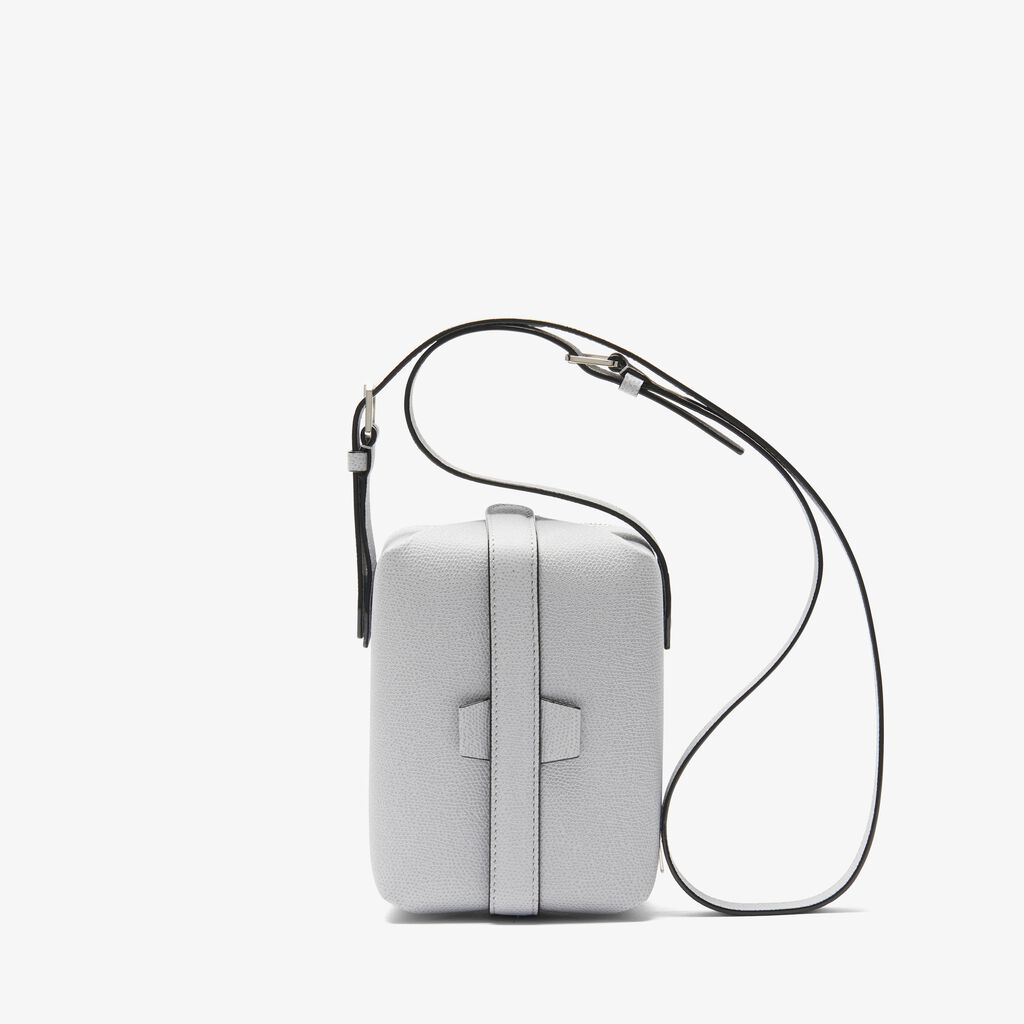 Valextra Borsa rigida a tracolla in Pelle Grigia | Valextra Tric Trac