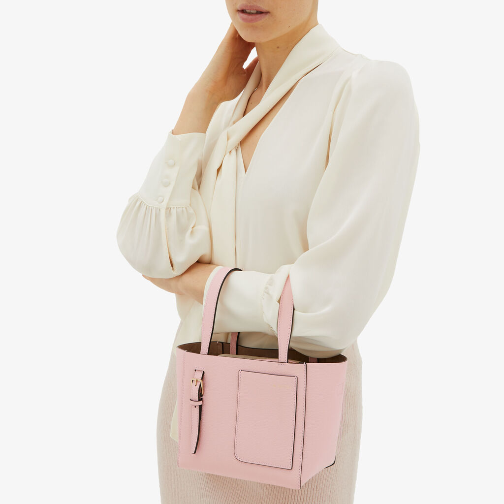 Valextra Borsa Secchiello Da Donna Di Lusso In Pelle Rosa | Valextra Soft
