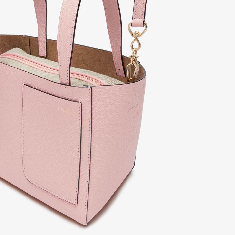 Valextra Borsa Secchiello Da Donna Di Lusso In Pelle Rosa | Valextra Soft