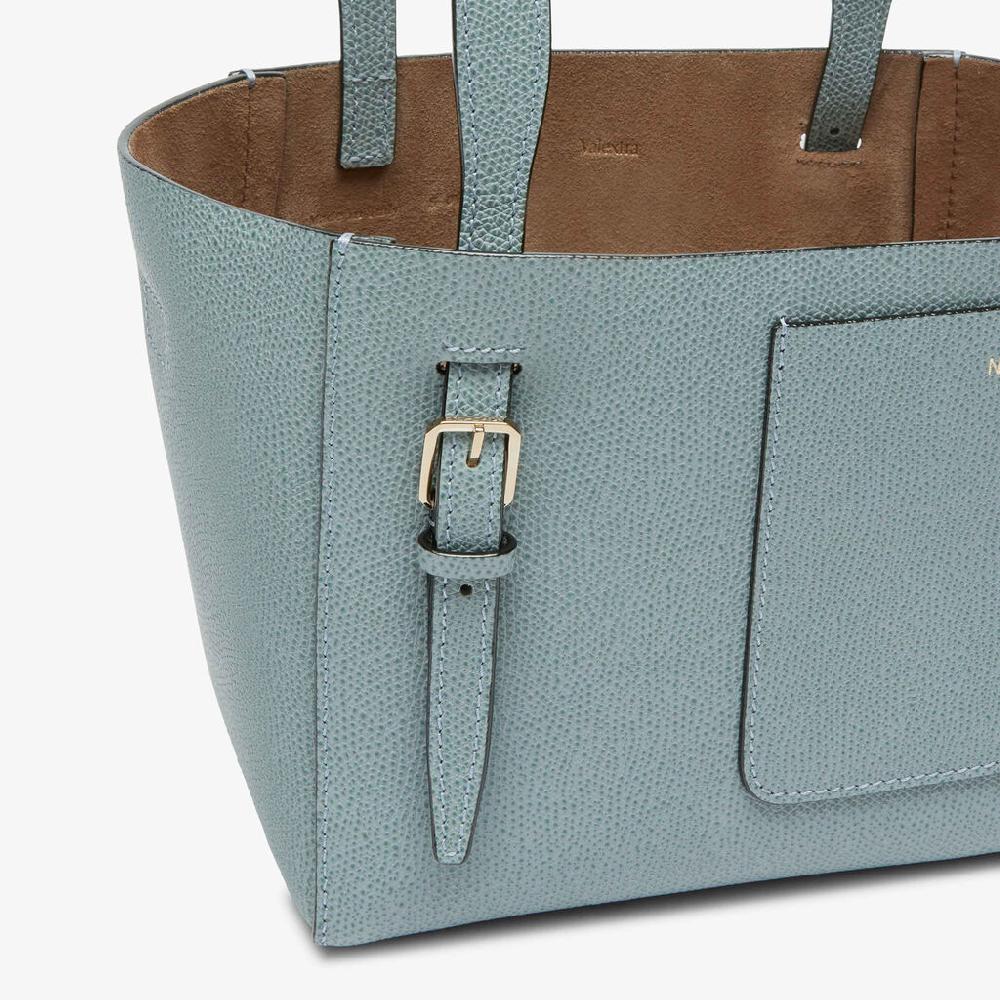 Valextra Borsa Secchiello Da Donna In Pelle Azzurra | Valextra Soft