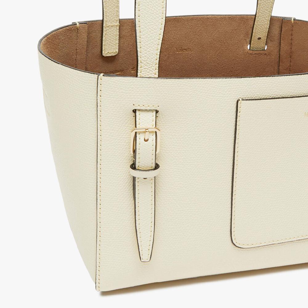 Valextra Borsa Secchiello Da Donna In Pelle Bianca | Valextra Soft