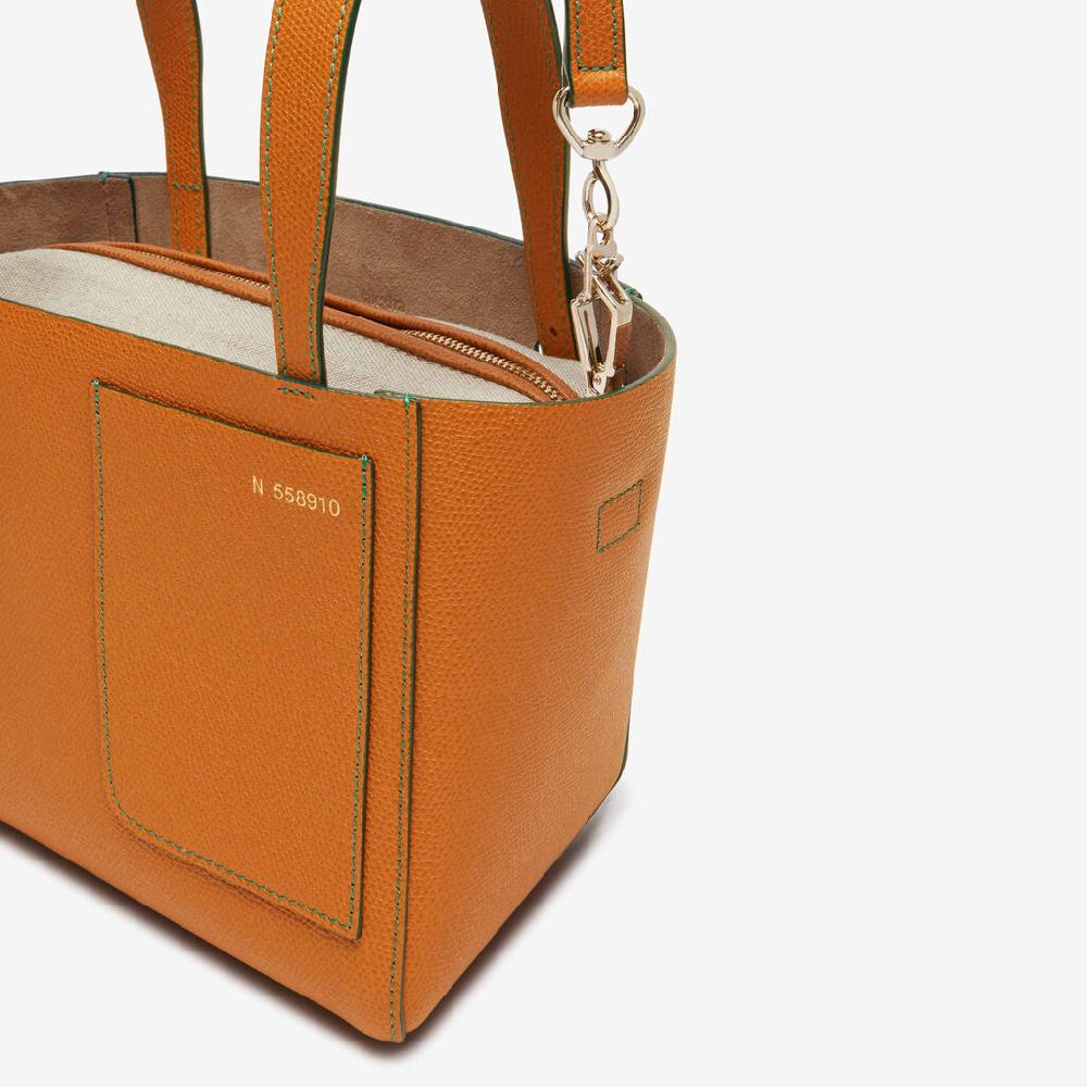 Valextra Borsa Secchiello Da Donna In Pelle Marrone Rigida | Valextra Soft