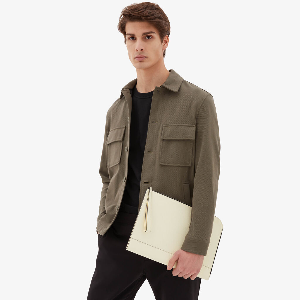 Valextra Borsa Sottobraccio Portadocumenti In Pelle Bianca | Valextra