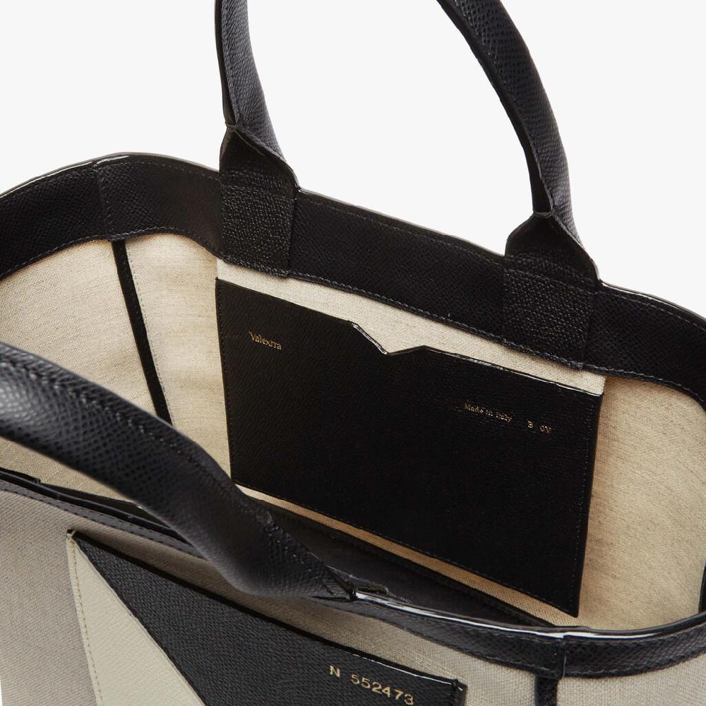 Valextra Borsa Tote In Tessuto Da Donna Marrone Di Lusso | Valextra