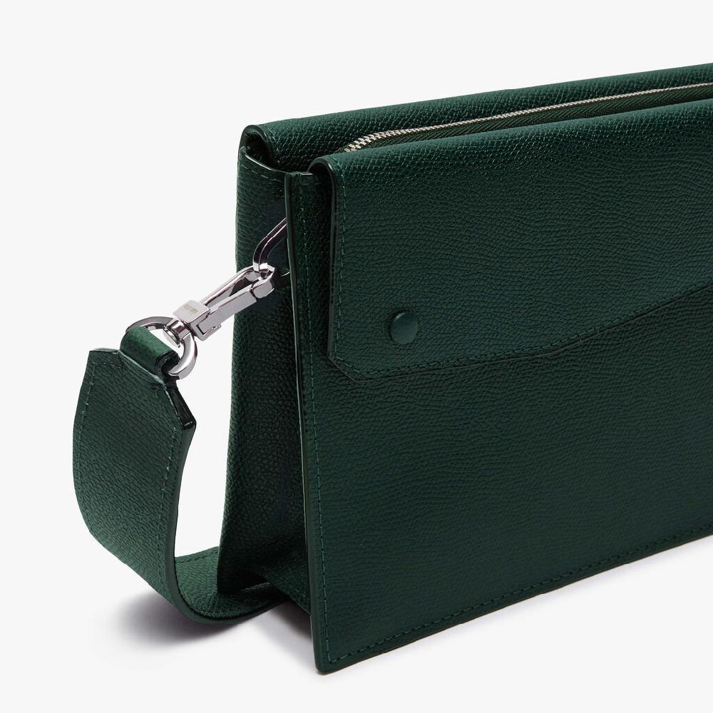 Valextra Borsa Tracolla Da Uomo Di Lusso In Pelle Verde | Valextra Pocket