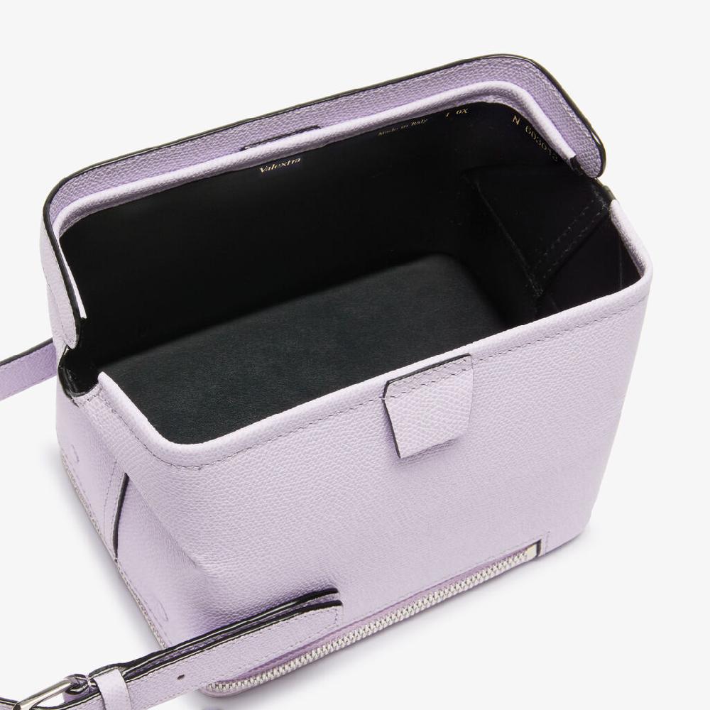 Valextra Borsa Tracolla Donna Di Lusso In Pelle Lilla | Valextra Tric Trac