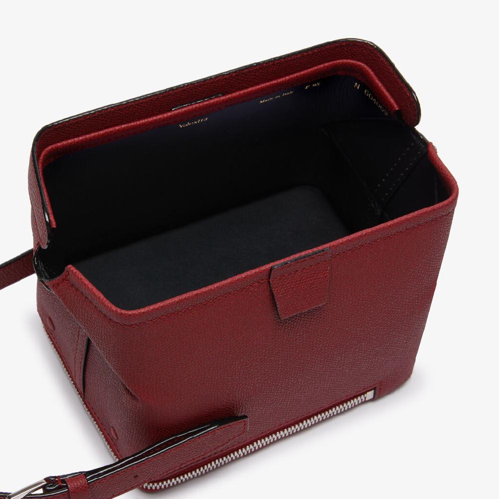 Valextra Borsa Tracolla Donna Di Lusso Pelle Bordeaux | Valextra Tric Trac