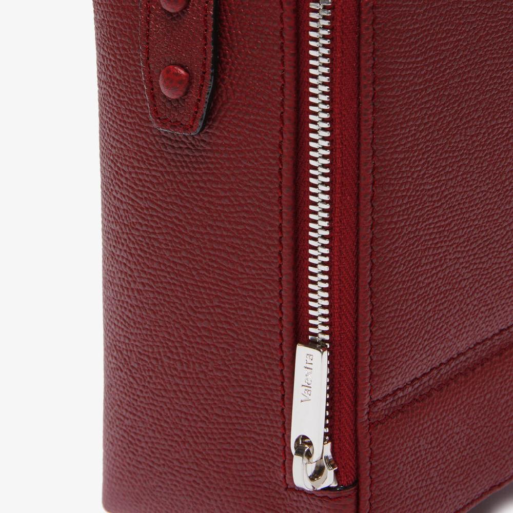 Valextra Borsa Tracolla Donna Di Lusso Pelle Bordeaux | Valextra Tric Trac