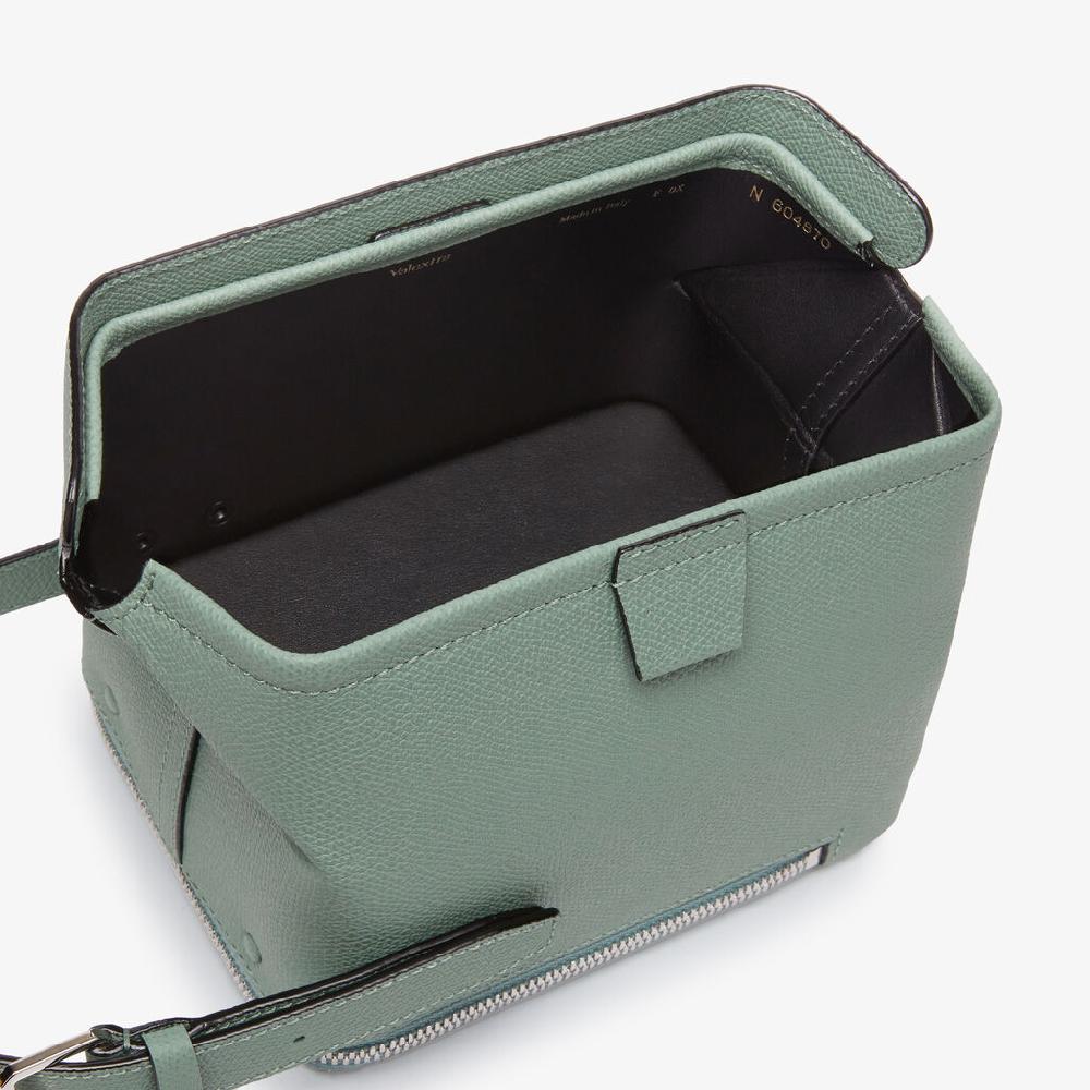 Valextra Borsa Tric Trac | Pelle Di Vitello Millepunte | Verde Eucalipto | Valextra