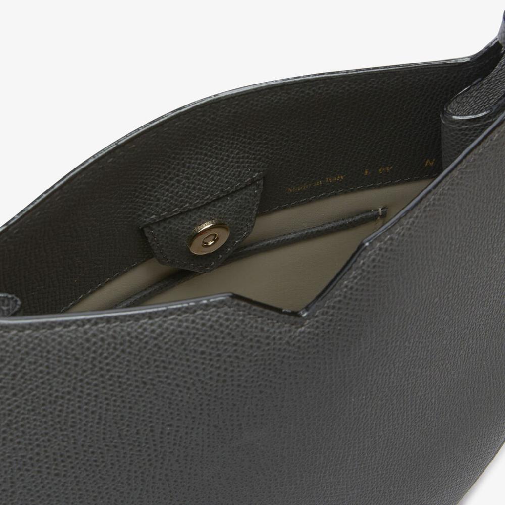 Valextra Borsa Weekend Mini Da Donna In Pelle Grigia | Valextra Hobo