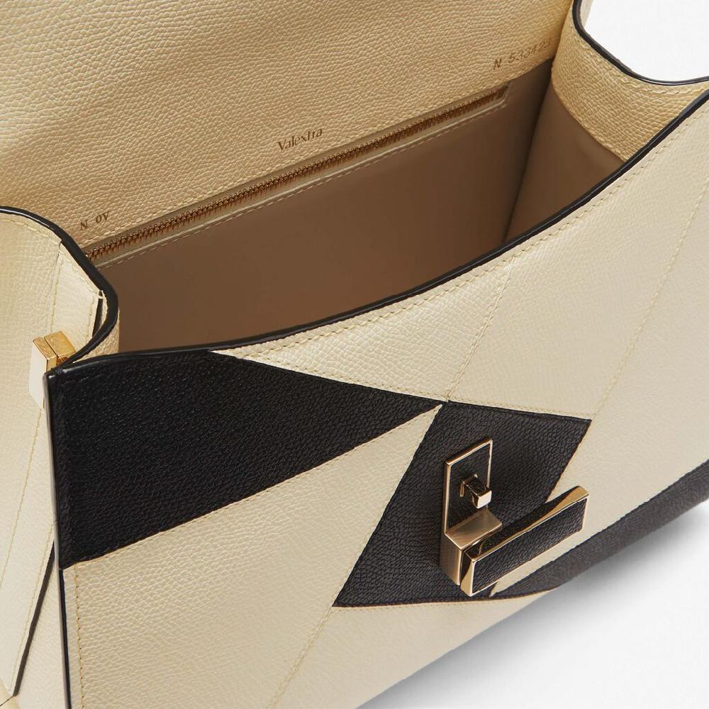 Valextra Borsetta A Mano Da Donna Bianca E Nera | Valextra Iside