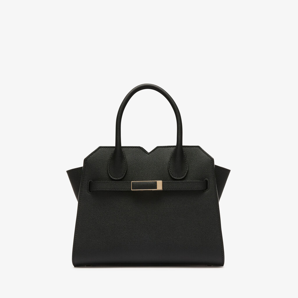 Valextra Borsetta a mano da Donna in Pelle Nera di Lusso | Valextra