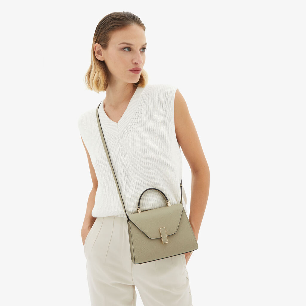 Valextra Borsetta A Mano Da Donna In Pelle Rigida Verde Tundra | Valextra Iside