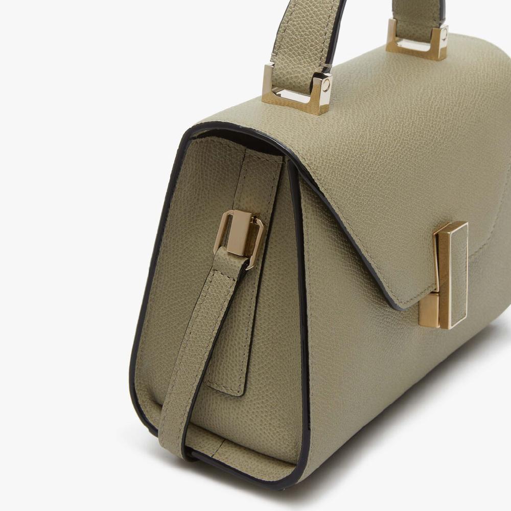 Valextra Borsetta A Mano Da Donna In Pelle Rigida Verde Tundra | Valextra Iside