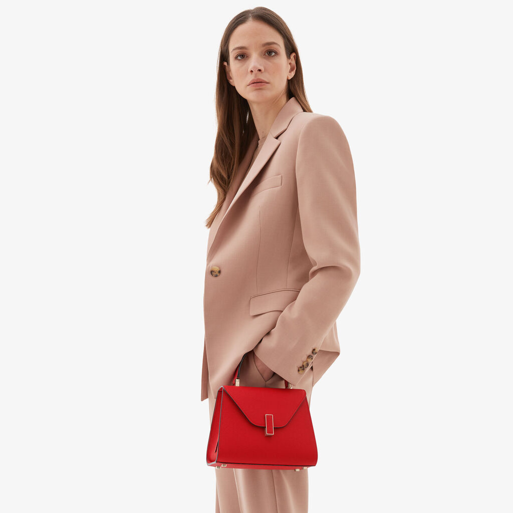 Valextra Borsetta A Mano Da Donna In Pelle Rossa | Valextra Iside