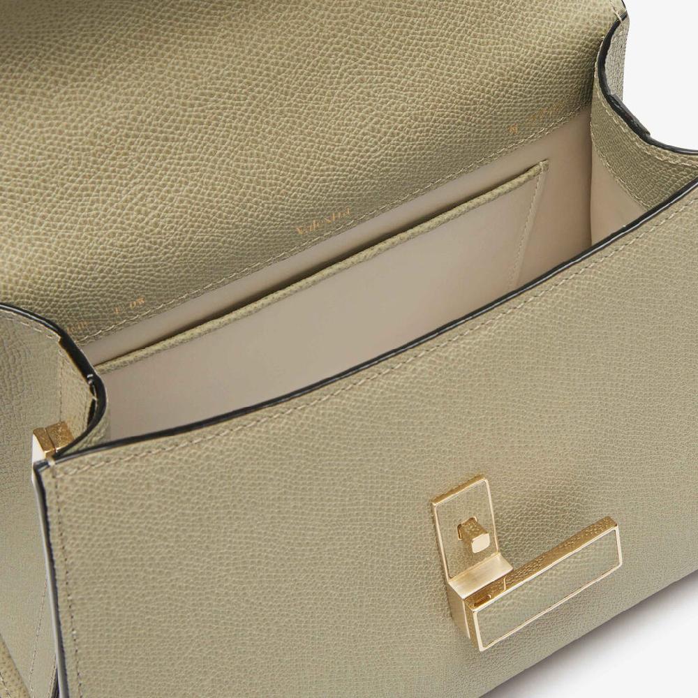 Valextra Borsetta A Mano Da Donna In Pelle Verde Tundra | Valextra Iside