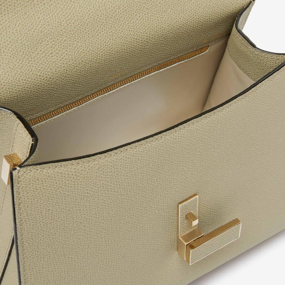 Valextra Borsetta A Mano Da Donna Media In Pelle Verde Tundra | Valextra Iside