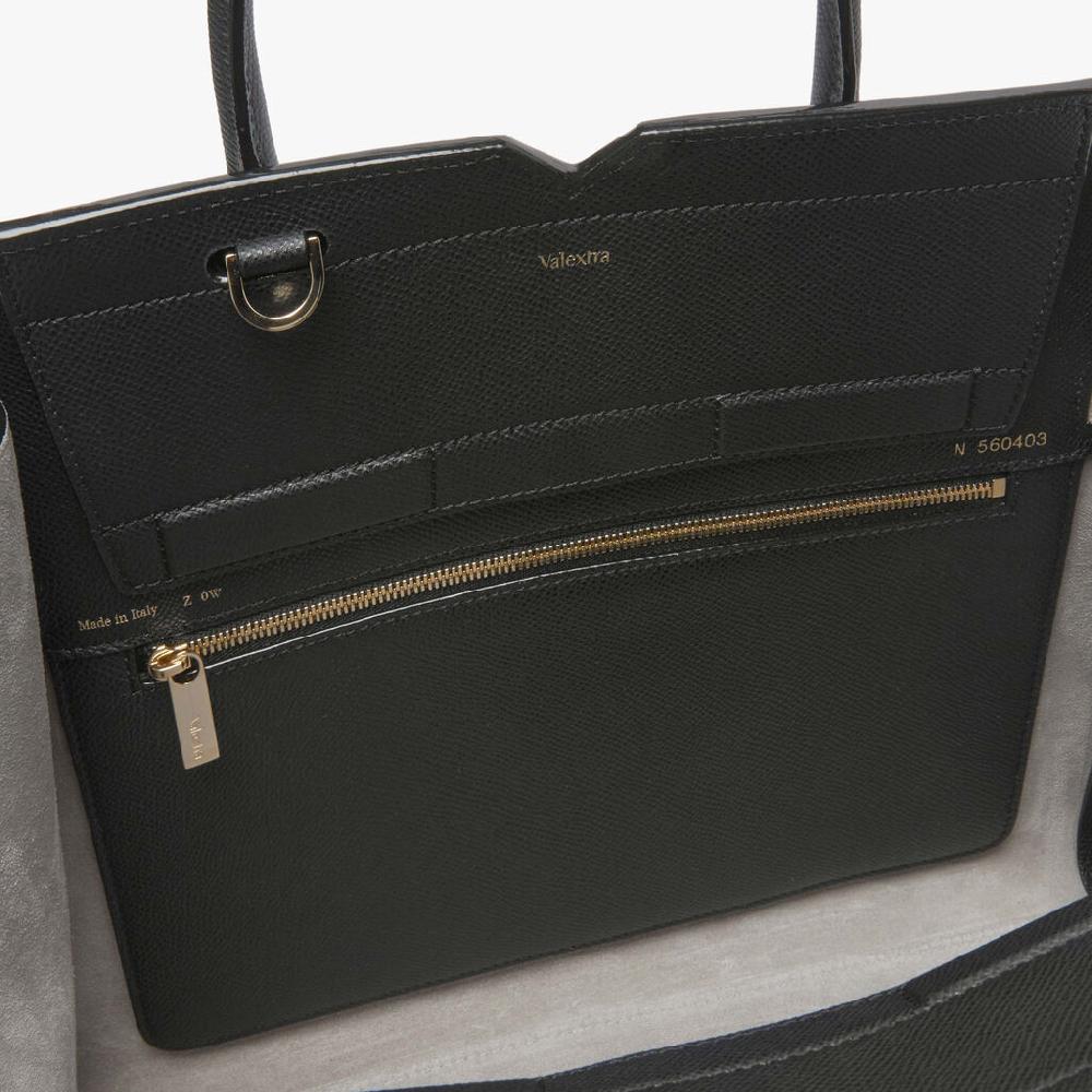 Valextra Borsetta A Mano Da Donna Media Nera Di Lusso | Valextra