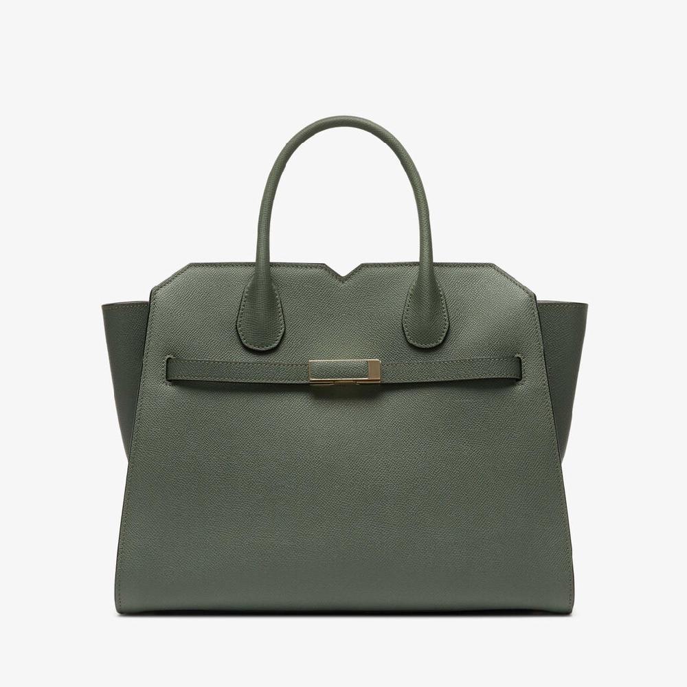 Valextra Borsetta a mano da Donna Media Verde di Lusso | Valextra