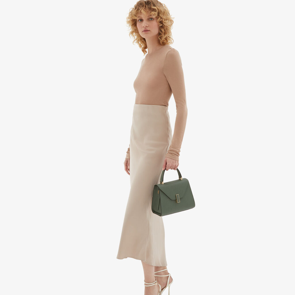 Valextra Borsetta A Mano Da Donna Mini In Pelle Verde | Valextra Iside