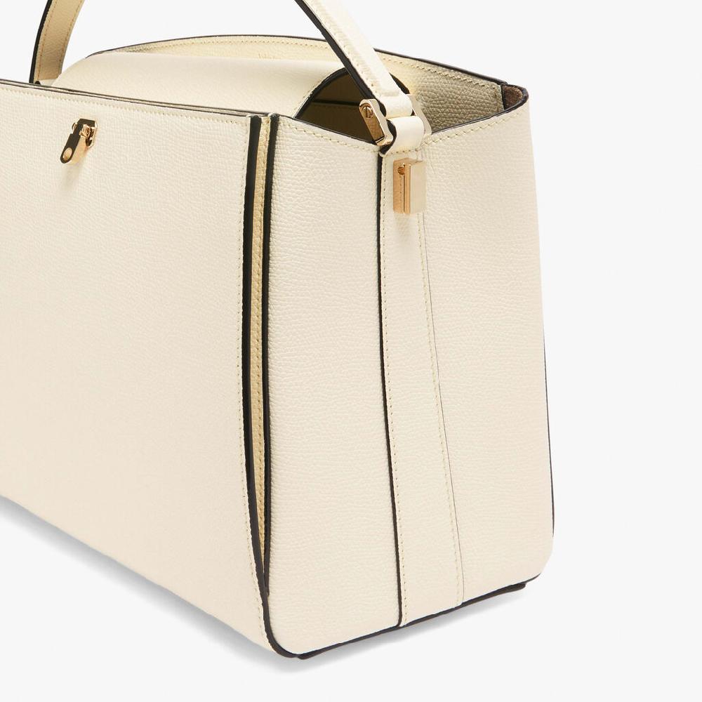 Valextra Borsetta A Mano Elegante In Pelle Bianca | Valextra Brera